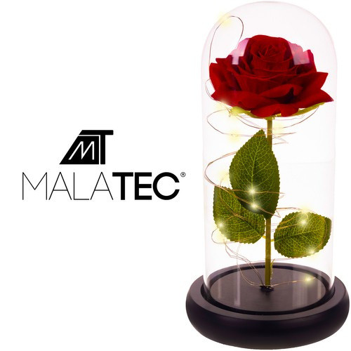 Rózsa üvegben - csillogó Malatec 21619