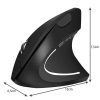 Vezeték nélküli függőleges egér - Ergonómikus design - Optikai szenzor - 6 gomb - USB vevőegység - Fekete