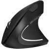 Vezeték nélküli függőleges egér - Ergonómikus design - Optikai szenzor - 6 gomb - USB vevőegység - Fekete