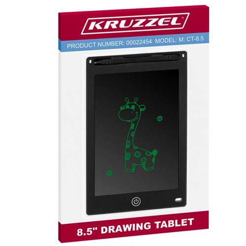 Rajztábla 8.5 fekete KRUZZEL 22454 digitális rajzolás, grafikai tablet, kreatív eszköz, művészeti kellék