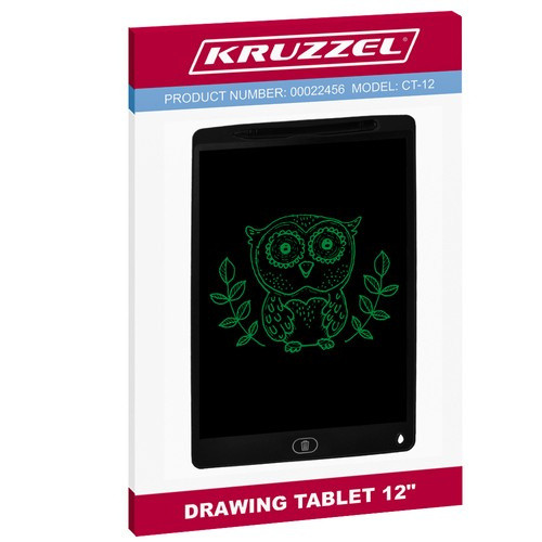 12 colos rajztábla fekete KRUZZEL 22456