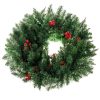 Karácsonyi díszajtókoszorú díszítő ornamentális 60cm vastag XXL