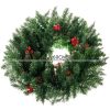 Karácsonyi díszajtókoszorú díszítő ornamentális 60cm vastag XXL