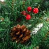 Karácsonyi díszajtókoszorú díszítő ornamentális 60cm vastag XXL