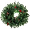 Karácsonyi díszajtókoszorú díszítő ornamentális 60cm vastag XXL