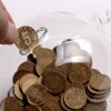 Üveg malacpersely 22588 - ajándék gyerekeknek, pénzgyűjtő, dekoráció, piggy bank, üveg persely, malac alakú persely