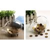 Üveg malacpersely 22588 - ajándék gyerekeknek, pénzgyűjtő, dekoráció, piggy bank, üveg persely, malac alakú persely