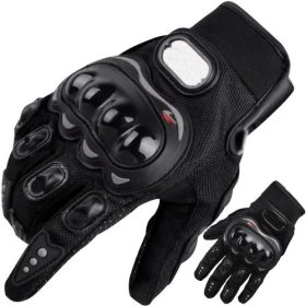   Extra Nagy Méretű Motoros Kesztyű 22632 - Fekete - Vízálló - Kényelmes - Motoros Kesztyű - Kiváló Fogás - Kézvédő