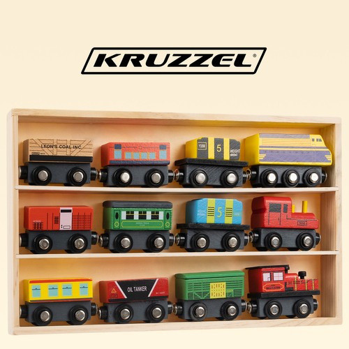 Fa vasút - 12 darab. Kruzzel 23522